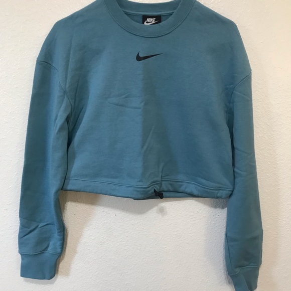 Nike swoosh crop adjustable sweatshirt blue - Picture 2 of 7